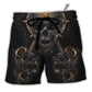 Beach Short / Adults / S Skull Golden Skull True King Stay True Till Death - Beach Short - Owls Matrix LTD
