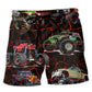 Monster Truck Lava Graphic – Beach Short