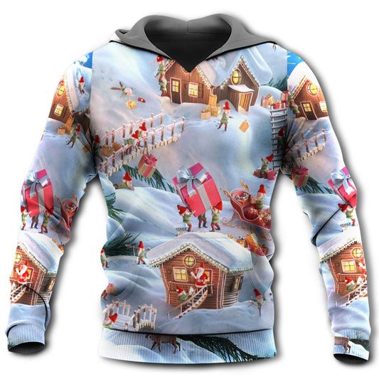 Christmas Santa And Gnome Merry Xmas - Hoodie
