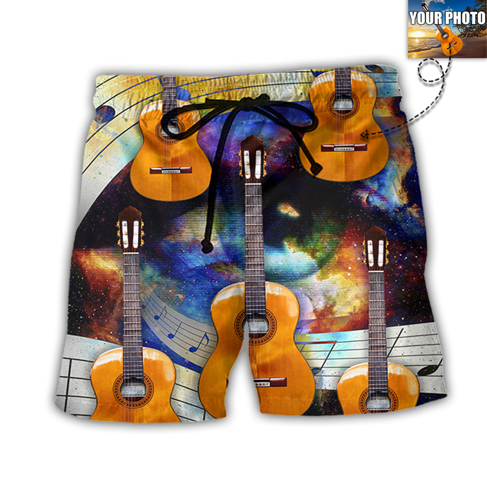 3 / Adults / S Guitar Various Style Custom Photo - Beach Short - Owls Matrix LTD