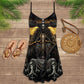 Skull Reaper Dark Art – Women's Summer Sleeveless V-Neck Camisole Dress