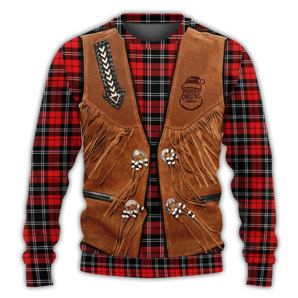 Santa Cowboy Christmas Vintage Style – Sweater - Ugly Christmas Sweater