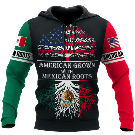 American Grown Mexican Roots Art - 3D Hoodie