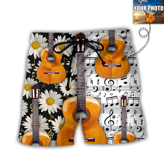 2 / Adults / S Guitar Various Style Custom Photo - Beach Short - Owls Matrix LTD
