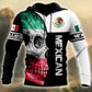 Mexican Skull Art - 3D Hoodie