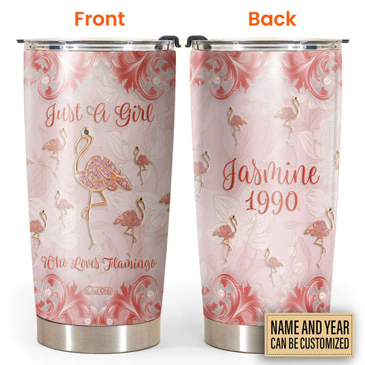 Flamingo Jewelry Art Personalized 20 Oz Tumbler