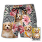 4 / Adults / S Dog My Sweet Dog Custom Photo - Beach Short - BEAS01LIN180622 - Owls Matrix LTD