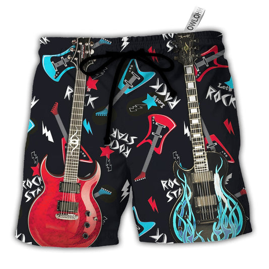 Beach Short / Adults / S Guitar All I Need Is Playing Music - Beach Short - Owls Matrix LTD