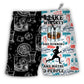 Beach Short / Adults / S Wine Whiskey I Like Whiskey And Running - Beach Short - Owls Matrix LTD