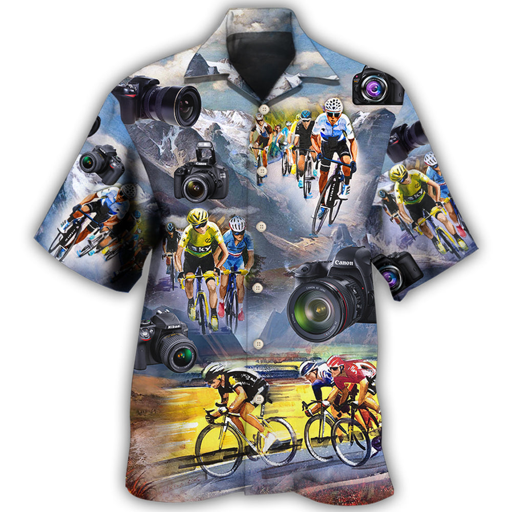 Cycling And Photography Mountain - Hawaiian Shirt