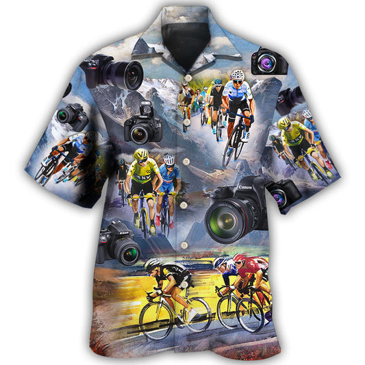 Cycling And Photography Mountain - Hawaiian Shirt