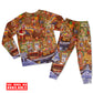 Women / S Christmas Santa And Happiness - Pajamas Long Sleeve - Owls Matrix LTD