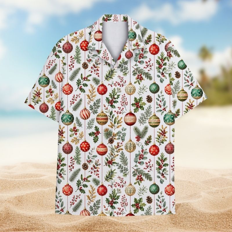 Christmas Holly Berries Pine Ornament – Hawaiian Shirt