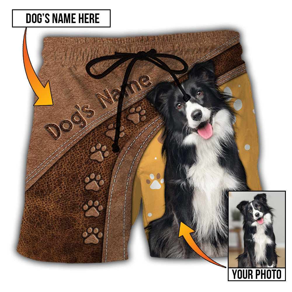 Border Collie / Adults / S Dog My Lovely Dog Custom Photo Personalized - Beach Short - Owls Matrix LTD