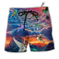 Beach Short / Adults / S Hummingbird Amazing Hummingbird In The Dream Sky - Beach Short - Owls Matrix LTD