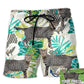 4 / Adults / S Cat Various Style Custom Photo - Beach Short - Owls Matrix LTD