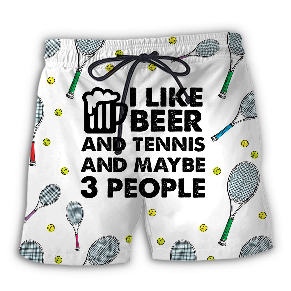 Beer And Tennis Funny Quote – Beach Short