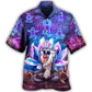 Neon Mandrill Monkey Yoga Lotus - Hawaiian Shirt