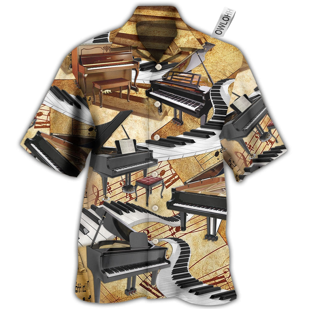 Beach Short / Adults / S Piano Retro Art Music Lover - Beach Short - Owls Matrix LTD