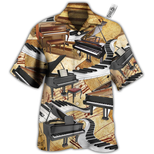 Beach Short / Adults / S Piano Retro Art Music Lover - Beach Short - Owls Matrix LTD