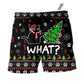 Beach Short / Adults / S Cat Wreck The Tree Funny Ugly Style Christmas - Beach Short - Owls Matrix LTD