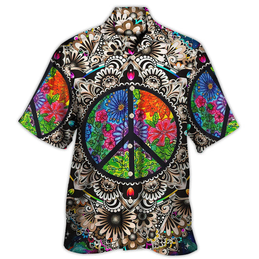 Hippie Peace Galaxy Cosmic Art – Hawaiian Shirt