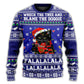 Black Cat Wrecks Tree Funny Holiday – Sweater - Ugly Christmas Sweater