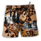 Beach Short / Adults / S Chess I Like Chess And Guitars - Beach Short - Owls Matrix LTD