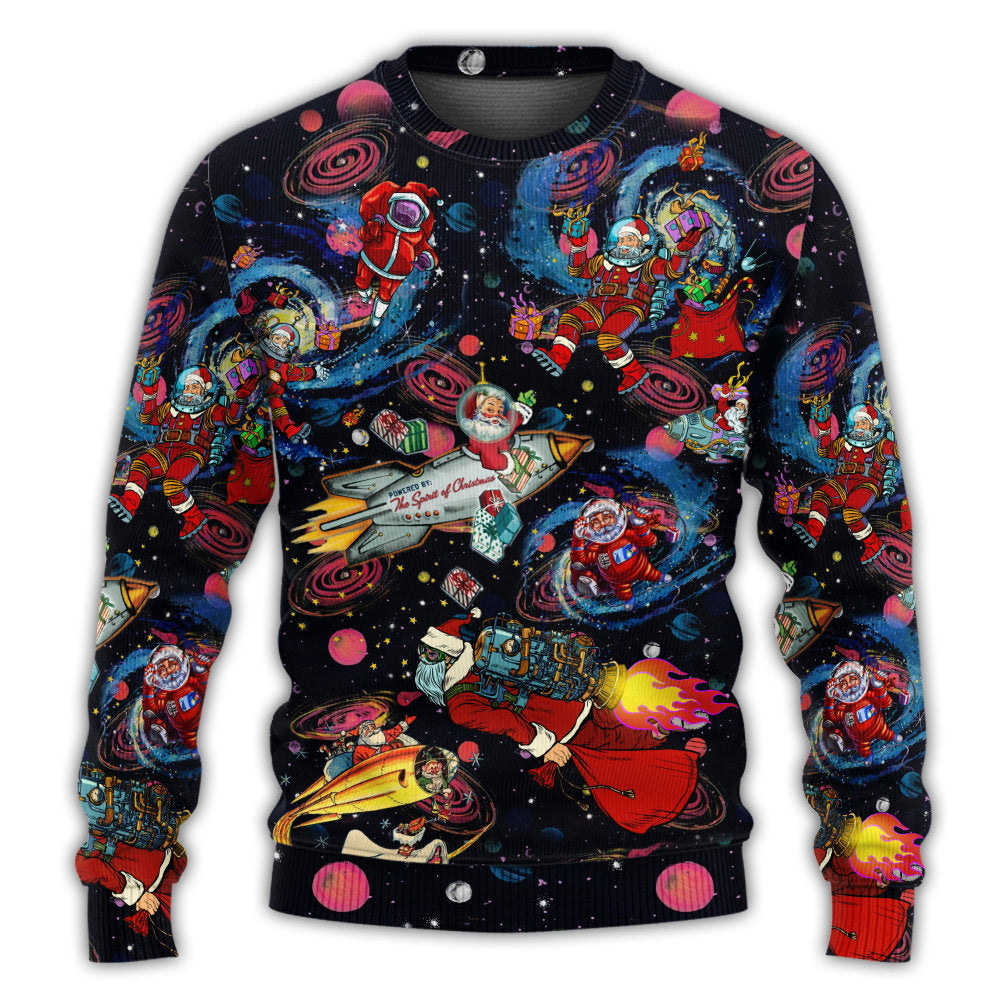 Christmas Santa In Outer Space – Sweater - Ugly Christmas Sweater