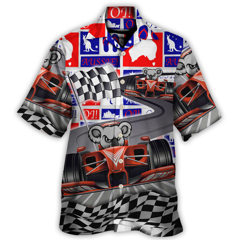 Koala Racing Car Australian Vibe - Hawaiian Shirt