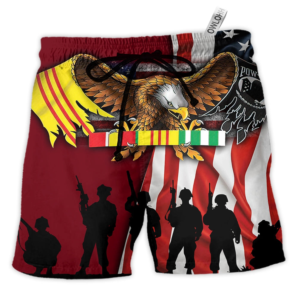 Beach Short / Adults / S Veteran Vietnam Veteran We Were The Best - Beach Short - Owls Matrix LTD