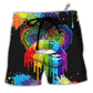 Beach Short / Adults / S LGBT Lips The Color Of Happiness - Beach Short - Owls Matrix LTD