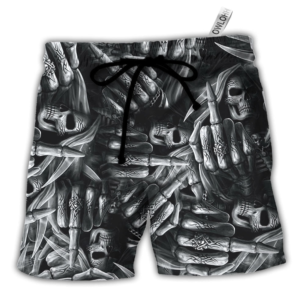 Beach Short / Adults / S Skull Life Is The Whisper Of The Death - Beach Short - Owls Matrix LTD
