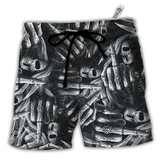 Beach Short / Adults / S Skull Life Is The Whisper Of The Death - Beach Short - Owls Matrix LTD