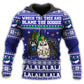 Cat Wreck The Tree Funny Holiday Art – 3D Hoodie