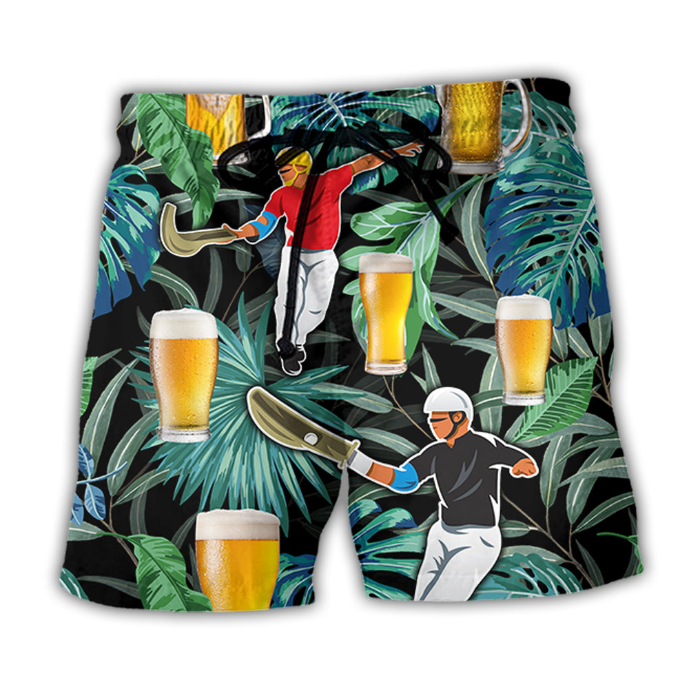 Beer And Jai Alai Tropical Art – Beach Short