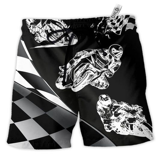 Beach Short / Adults / S Racing I Like Dogs - Beach Short - Owls Matrix LTD