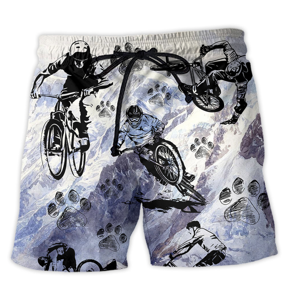 Bike And Dog Lover Minimal Style – Beach Short