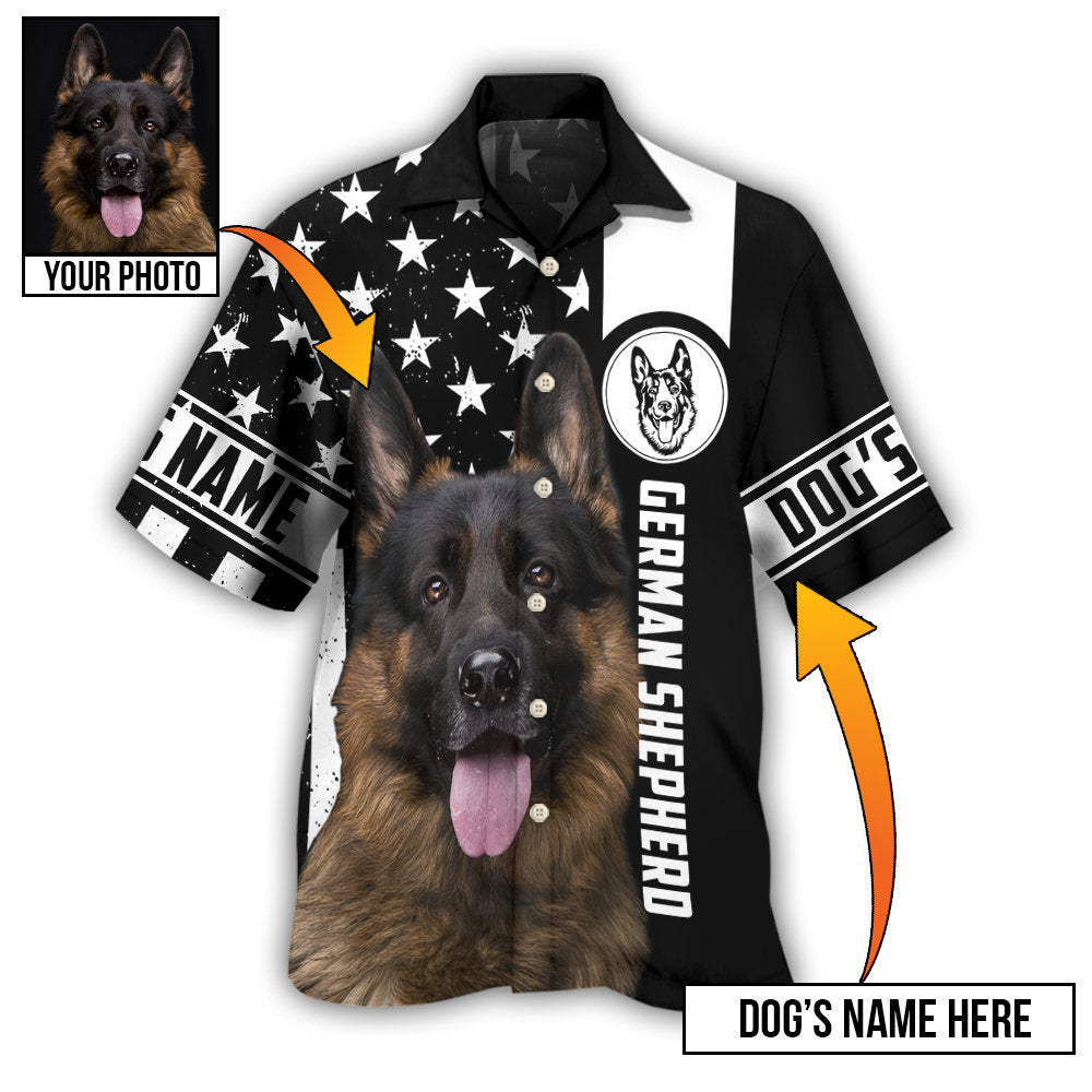 German Shepherd Strong Dog Custom Photo Personalized - Hawaiian Shirt