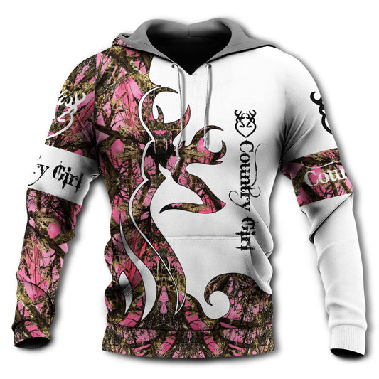 Hunting Country Girl Pink Camo Style - Hoodie