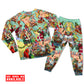 Women / S Chirstmas Love Santa World Map - Pajamas Long Sleeve - Owls Matrix LTD