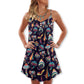 Hippie Mushroom Peace Love Life – Women's Summer Sleeveless V-Neck Camisole Dress
