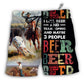 Beach Short / Adults / S Horse Beer I Like Beer And Team Roping - Beach Short - Owls Matrix LTD
