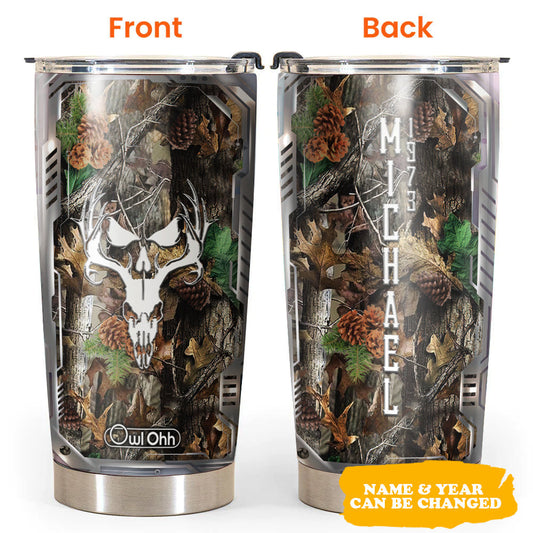 Deer Camouflage Skull Personalized 20 Oz Tumbler