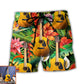 Acoustic Guitar / Adults / S Guitar Various Style Tropical Custom Photo - Beach Short - Owls Matrix LTD
