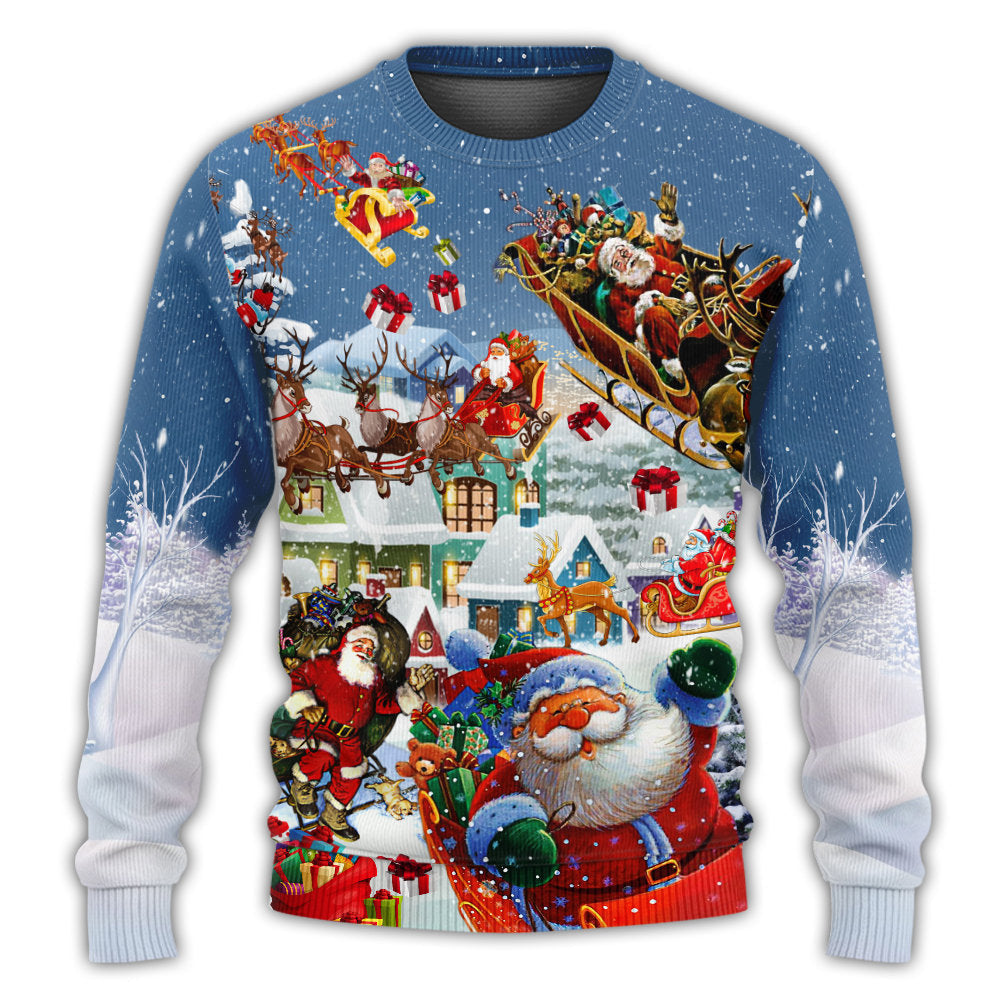 Christmas Say Hi From Santa Sleigh – Sweater - Ugly Christmas Sweater