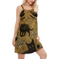 Put Your Paws Up Cat – Women's Summer Sleeveless V-Neck Camisole Dress