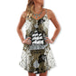 Dragon Old Ship Vintage Sea Life – Women's Summer Sleeveless V-Neck Camisole Dress
