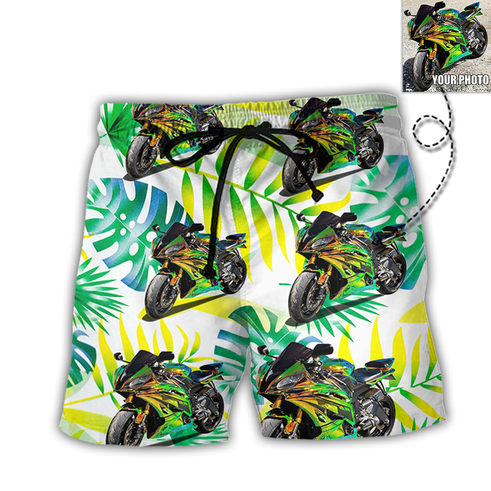 6 / Adults / S Motorcycle My Sweet Lover Custom Photo - Beach Short - Owls Matrix LTD