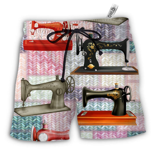 Beach Short / Adults / S Quilting Machine Knit Fabric - Beach Short - Owls Matrix LTD